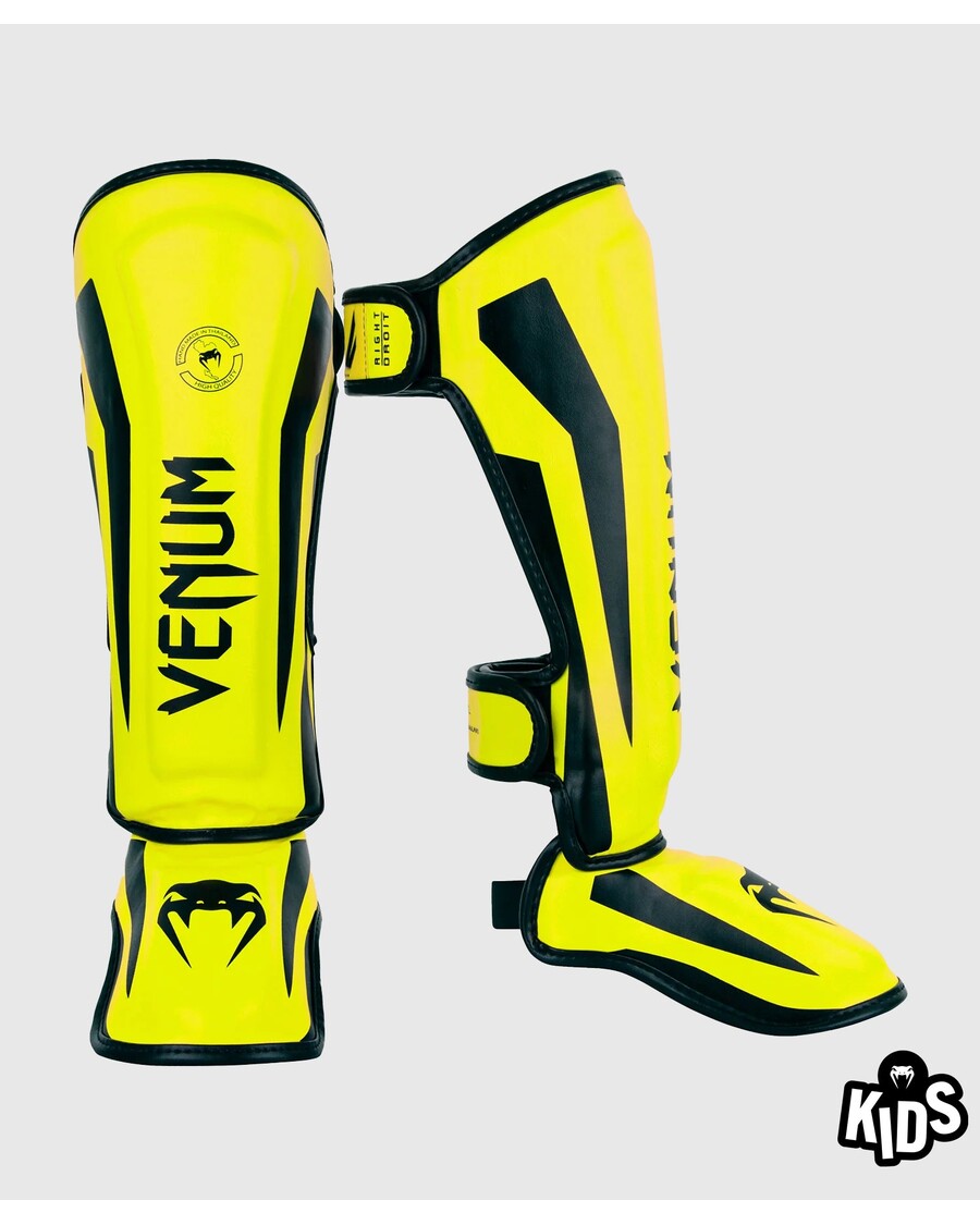 Venum Elite Shin Guards Kids - Exclusive - Neo Yellow