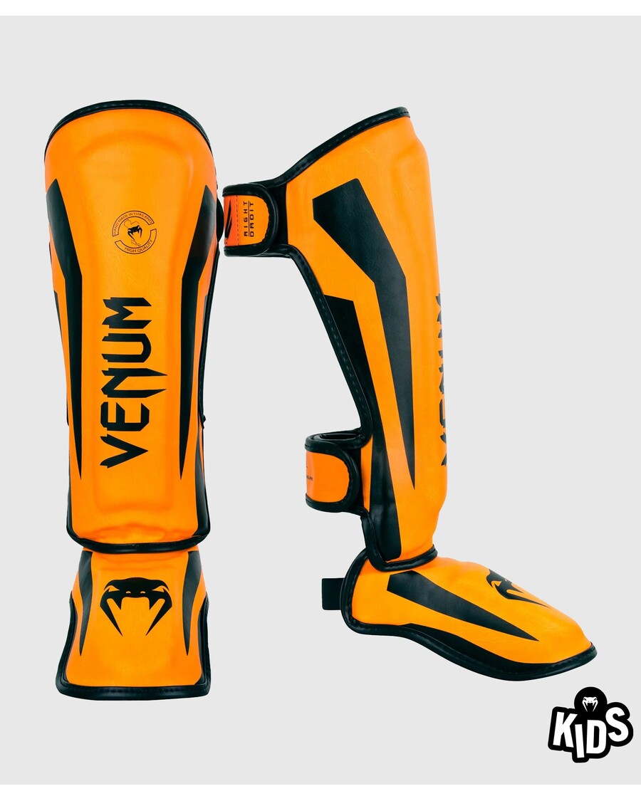 Venum Elite Shin Guards Kids - Exclusive - Neo Orange