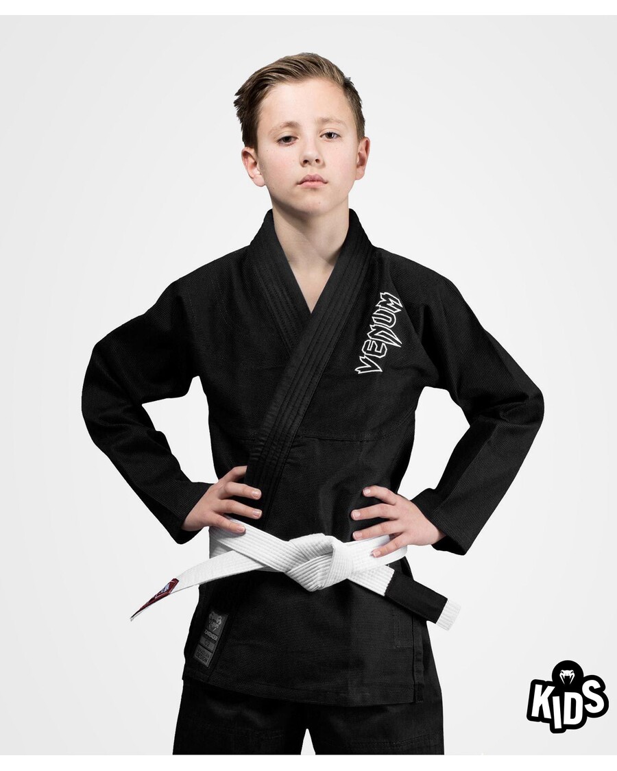 Venum Contender Kids BJJ Gi (Free white belt included) - Black