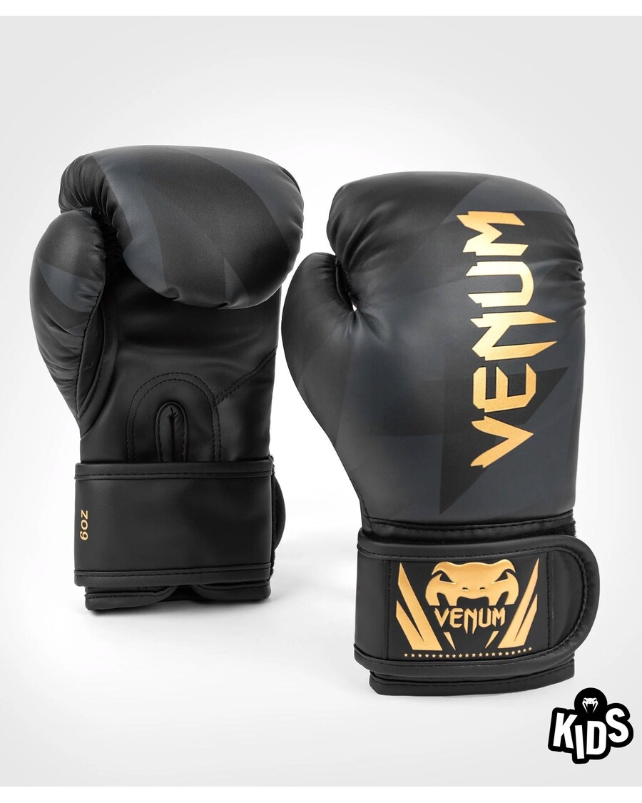 Venum Razor Boxing Gloves - For Kids - Black/Gold