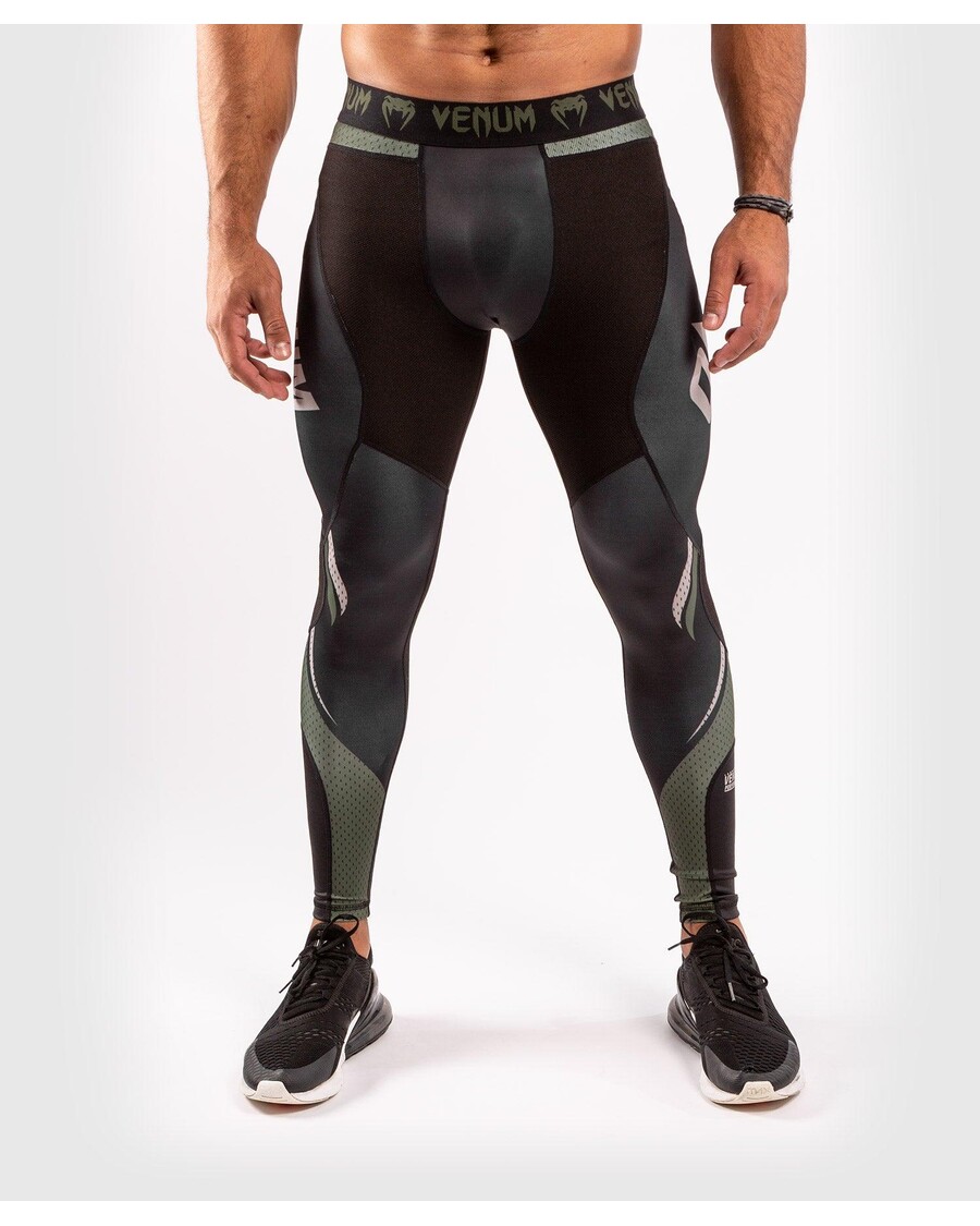 Venum ONE FC Impact Compresssion Tights - Black/Khaki