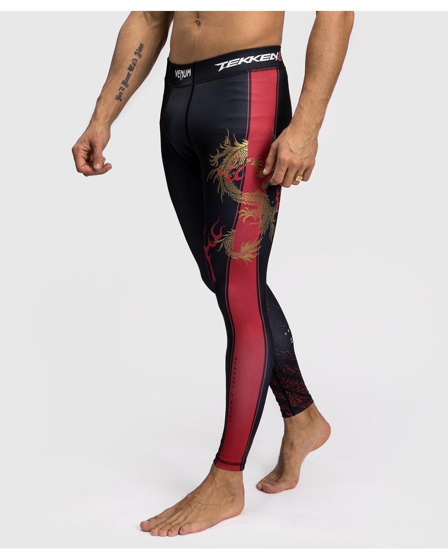 Venum x TEKKEN 8 - Marshall Law Spats - Black/Red/Gold