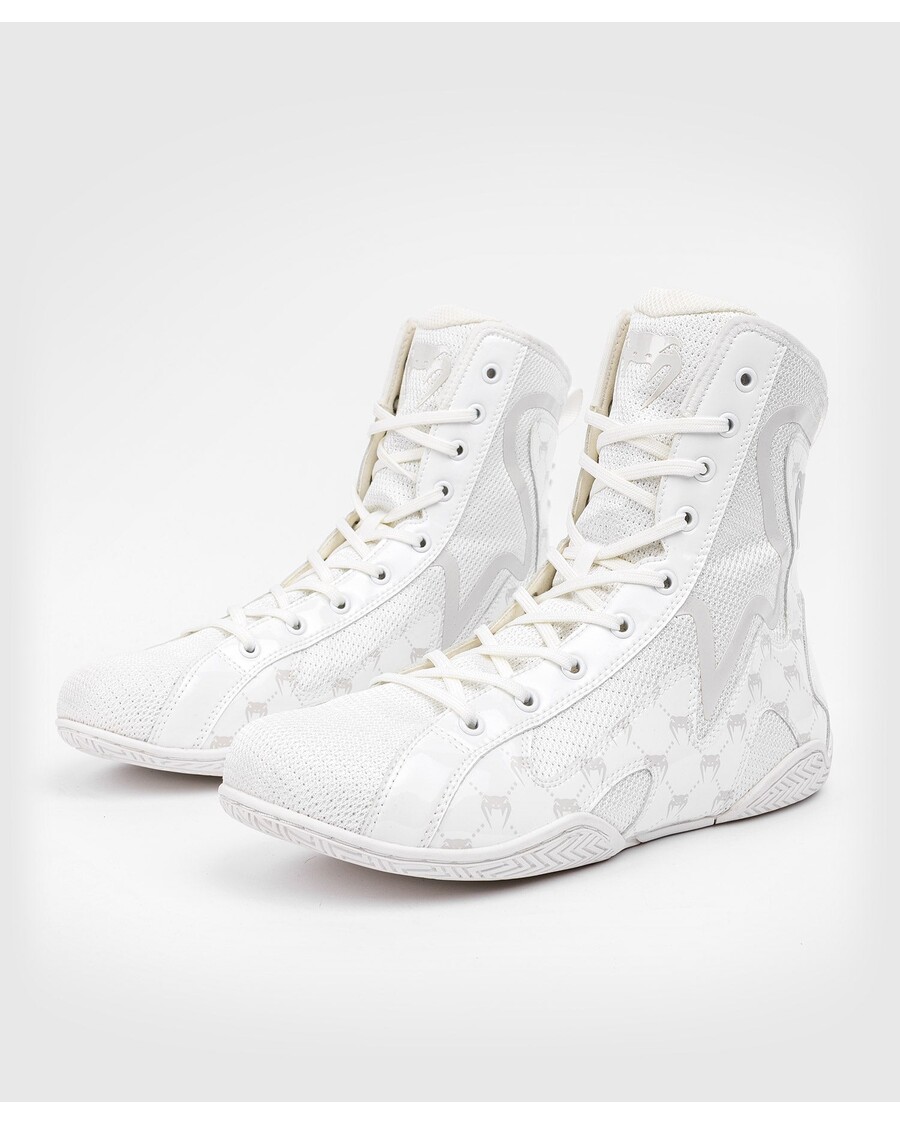 Venum Elite Evo Monogram Boxing Shoes - White/Off-White