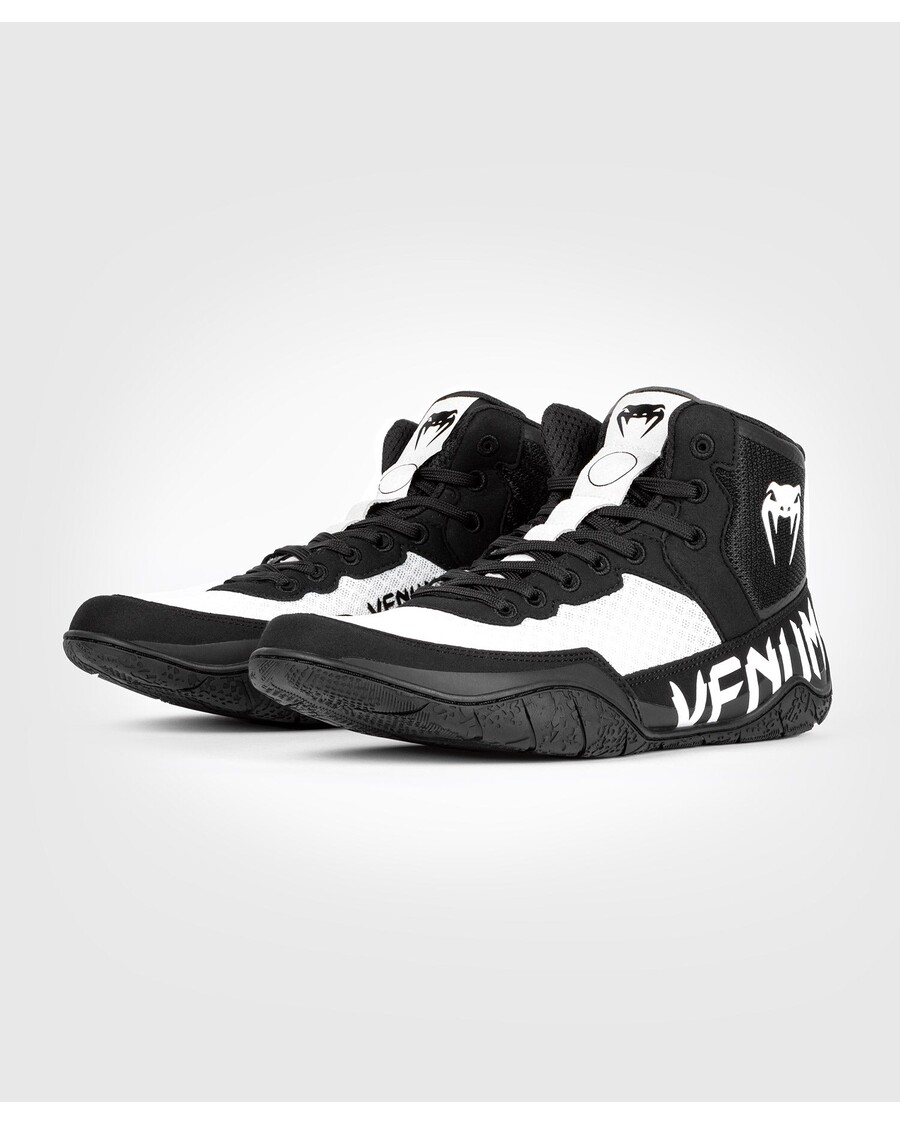 Venum Elite Wrestling Shoes - Black/White