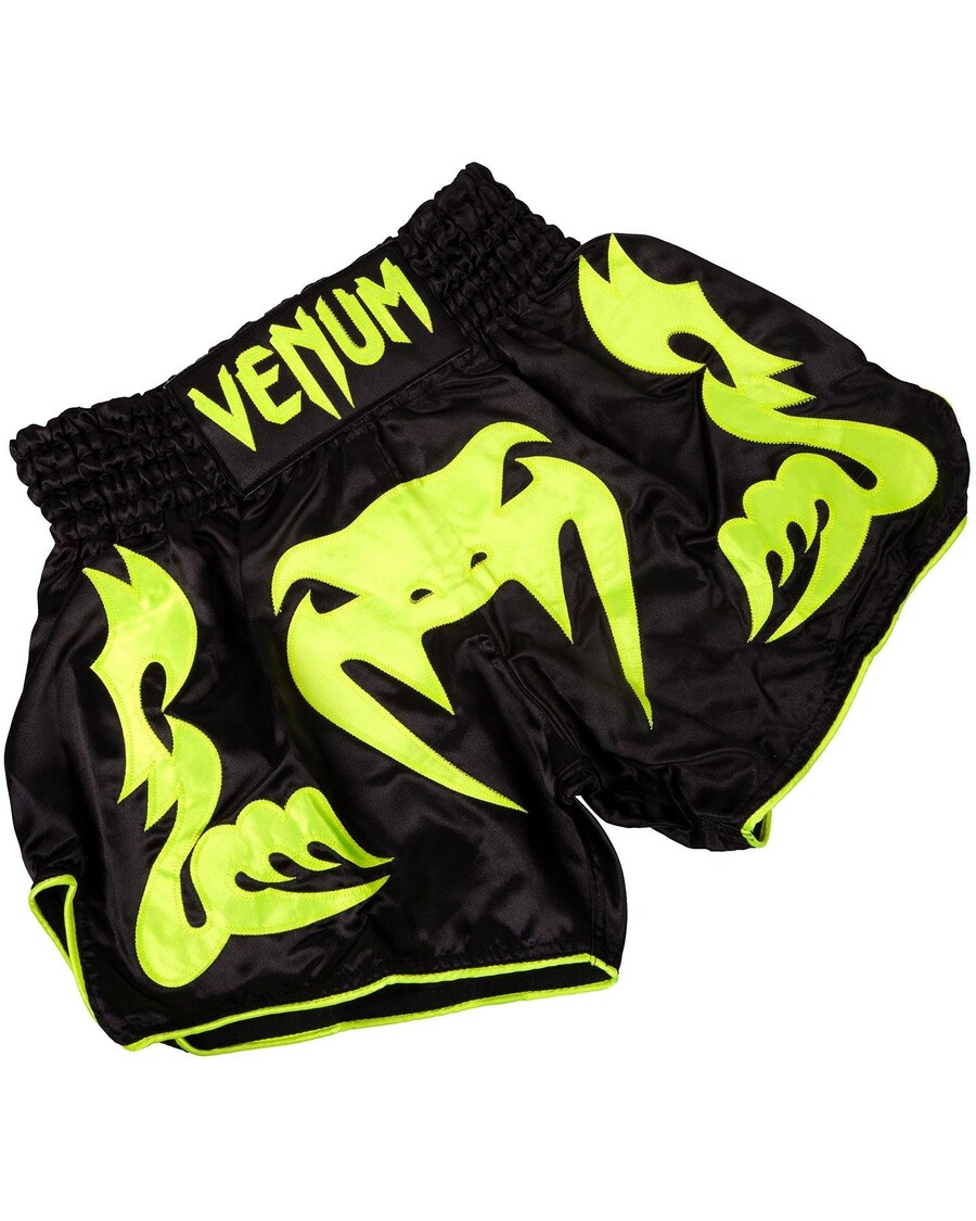 Venum Bangkok Inferno Muay Thai Shorts - Black/Neo Yellow