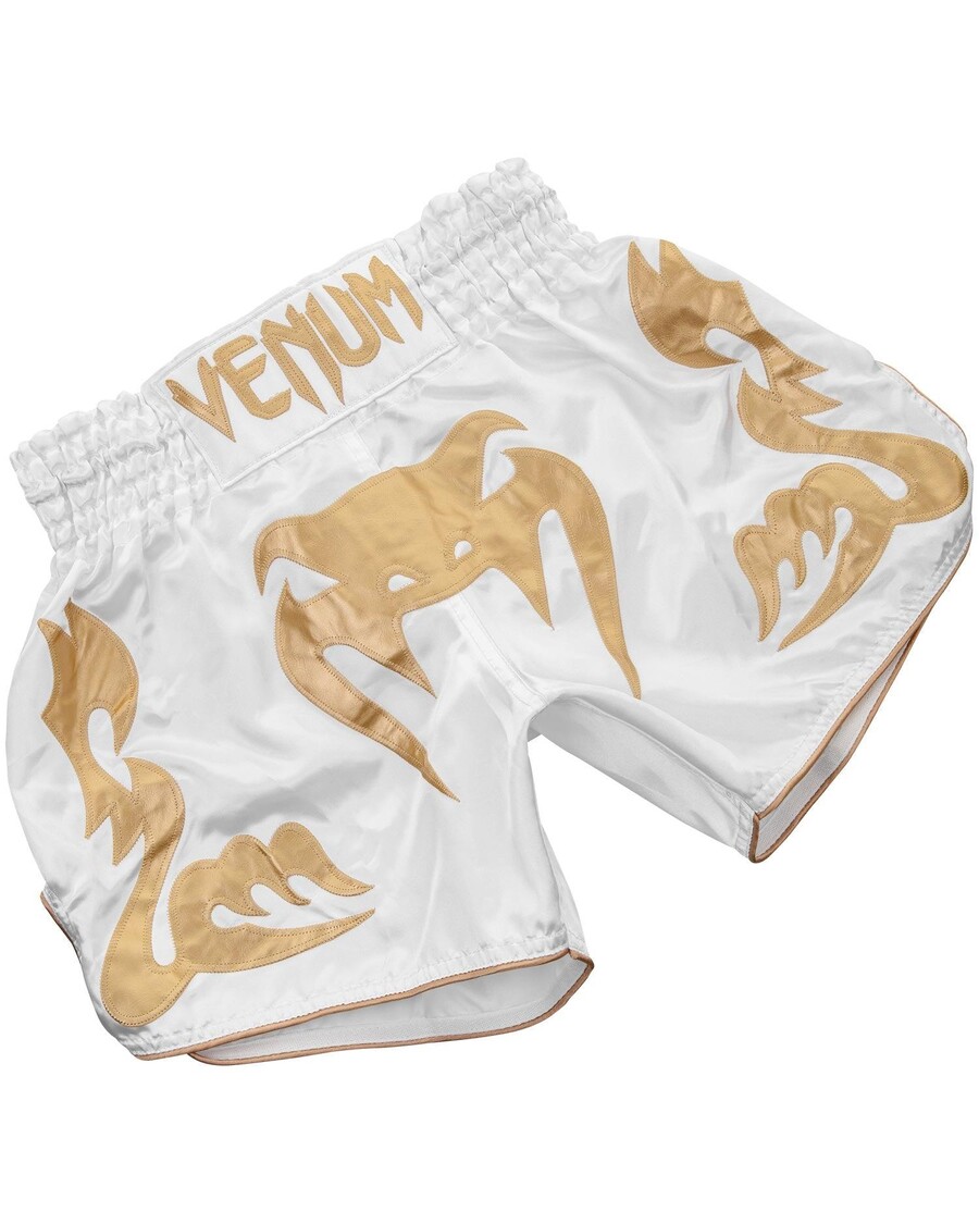 Venum Bangkok Inferno Muay Thai Shorts - White/Gold