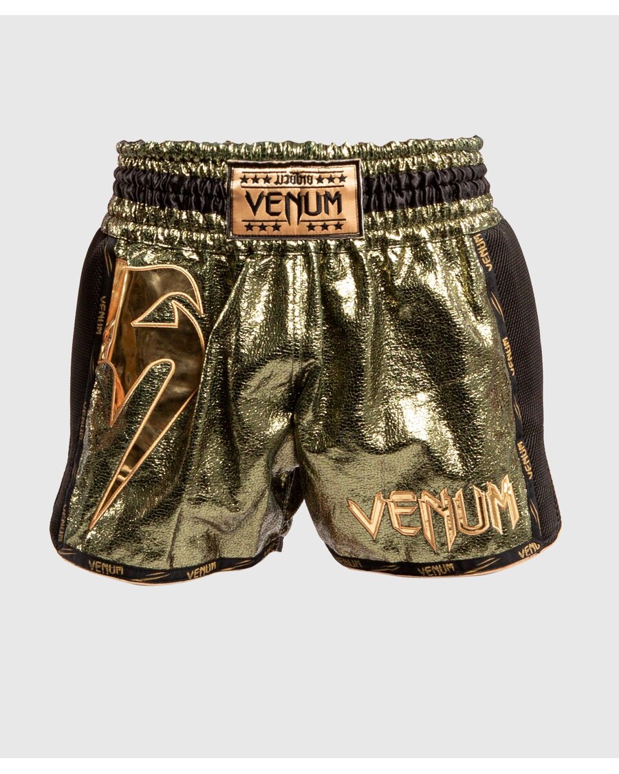 Venum Giant Foil Muay Thai Shorts - Khaki/Gold