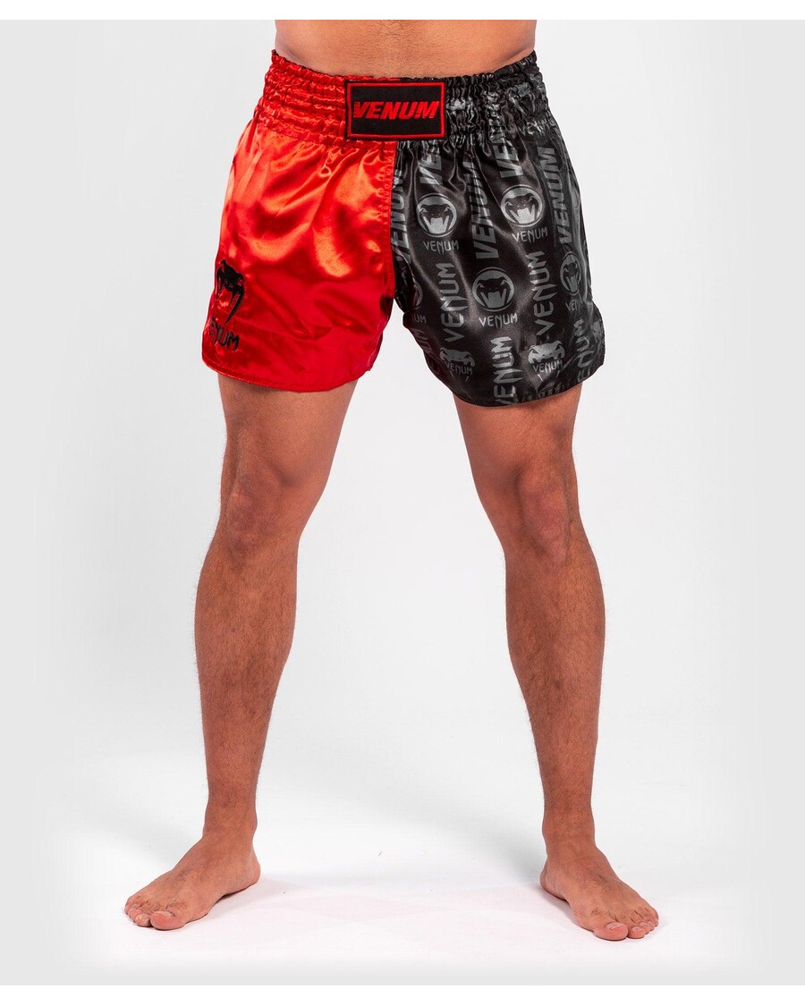 Venum Logos Muay Thai Shorts - Black/Red