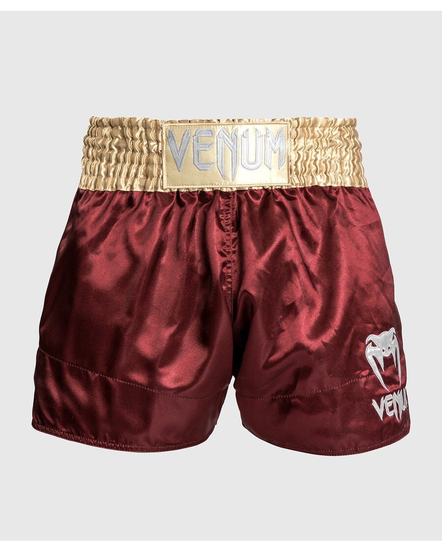 Venum Classic Muay Thaï Short - Burgundy/Gold/White