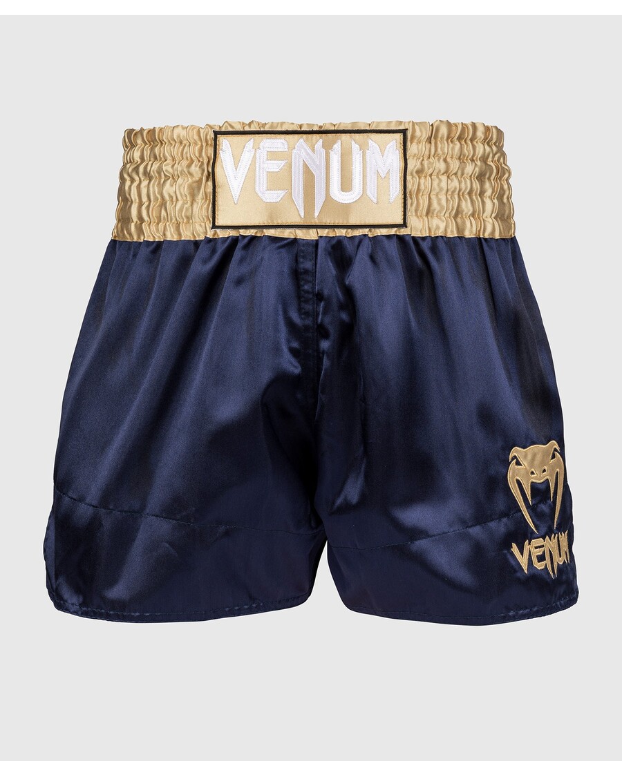 Venum Classic Muay Thai Shorts - Navy Blue/Gold