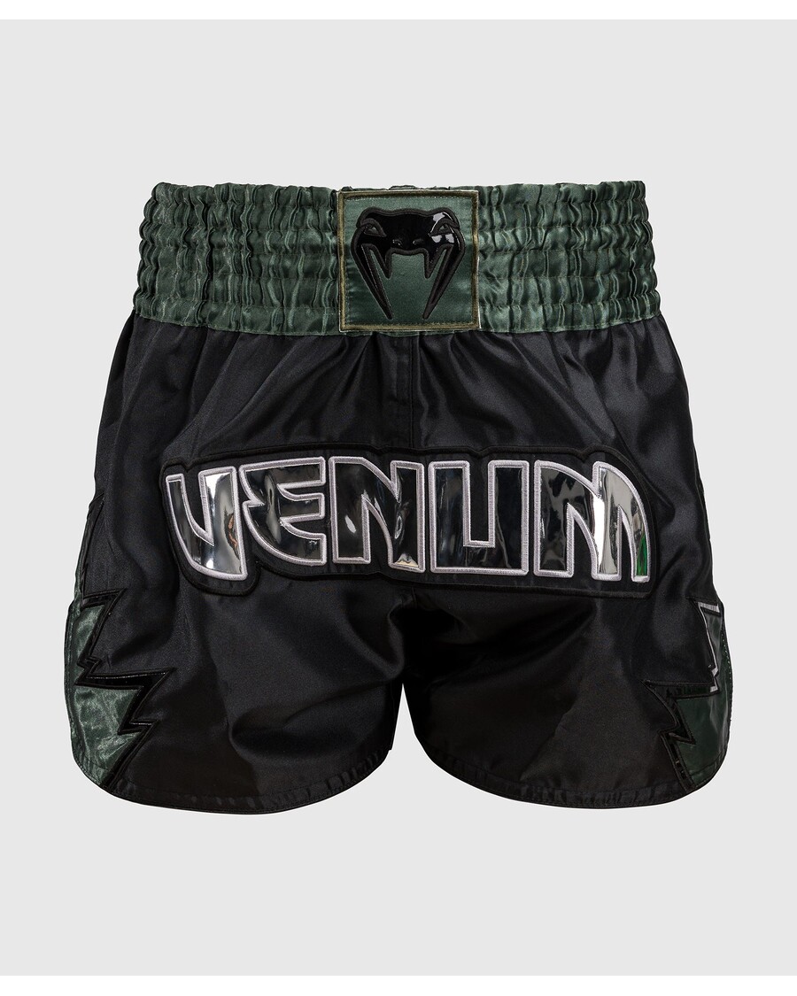 Venum Inferno Muay Thai Shorts - Deep Black/Khaki