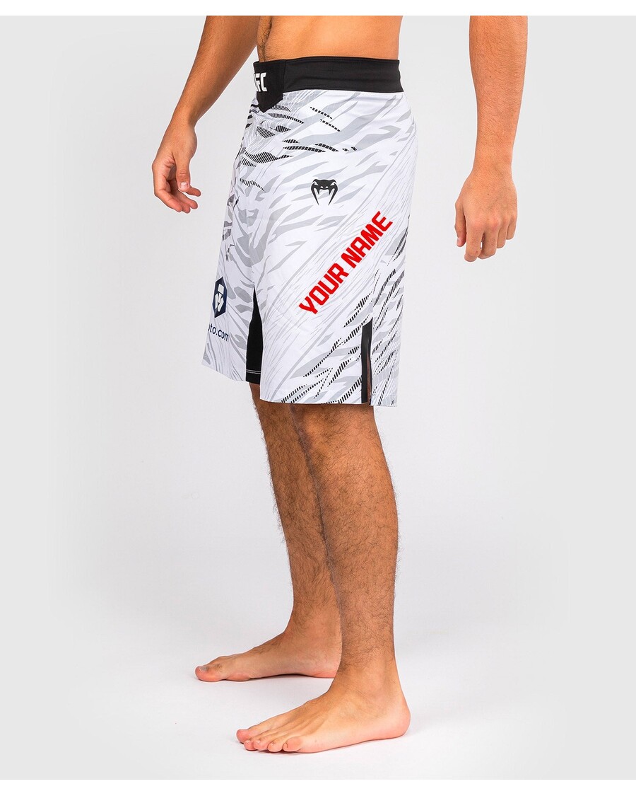 UFC Fusion by Venum Personalized Authentic Fight Night Men's Fight Short - Long Fit - White