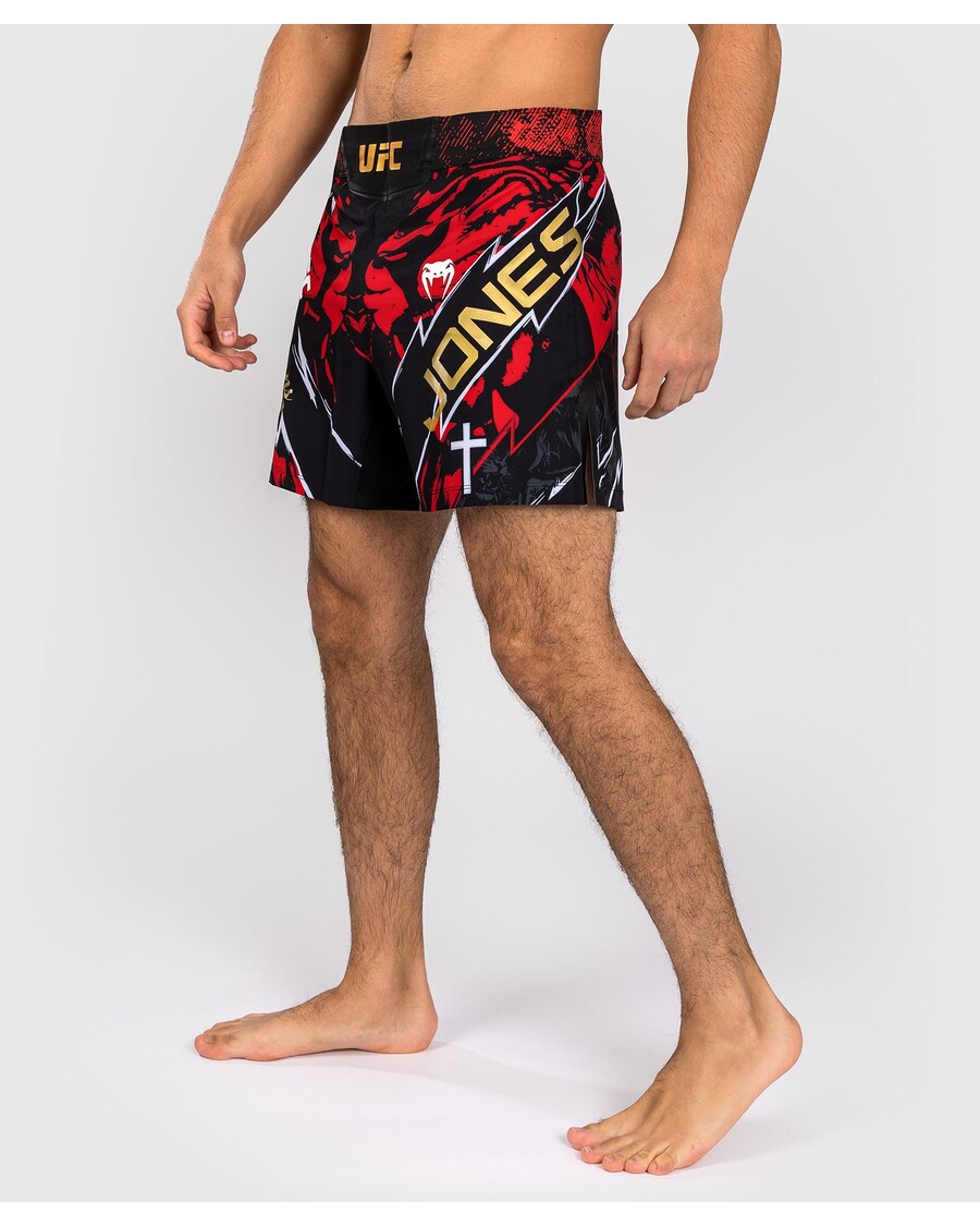 UFC Unrivaled by Venum Jon Jones Unisex Short Fit Fight Short - Red