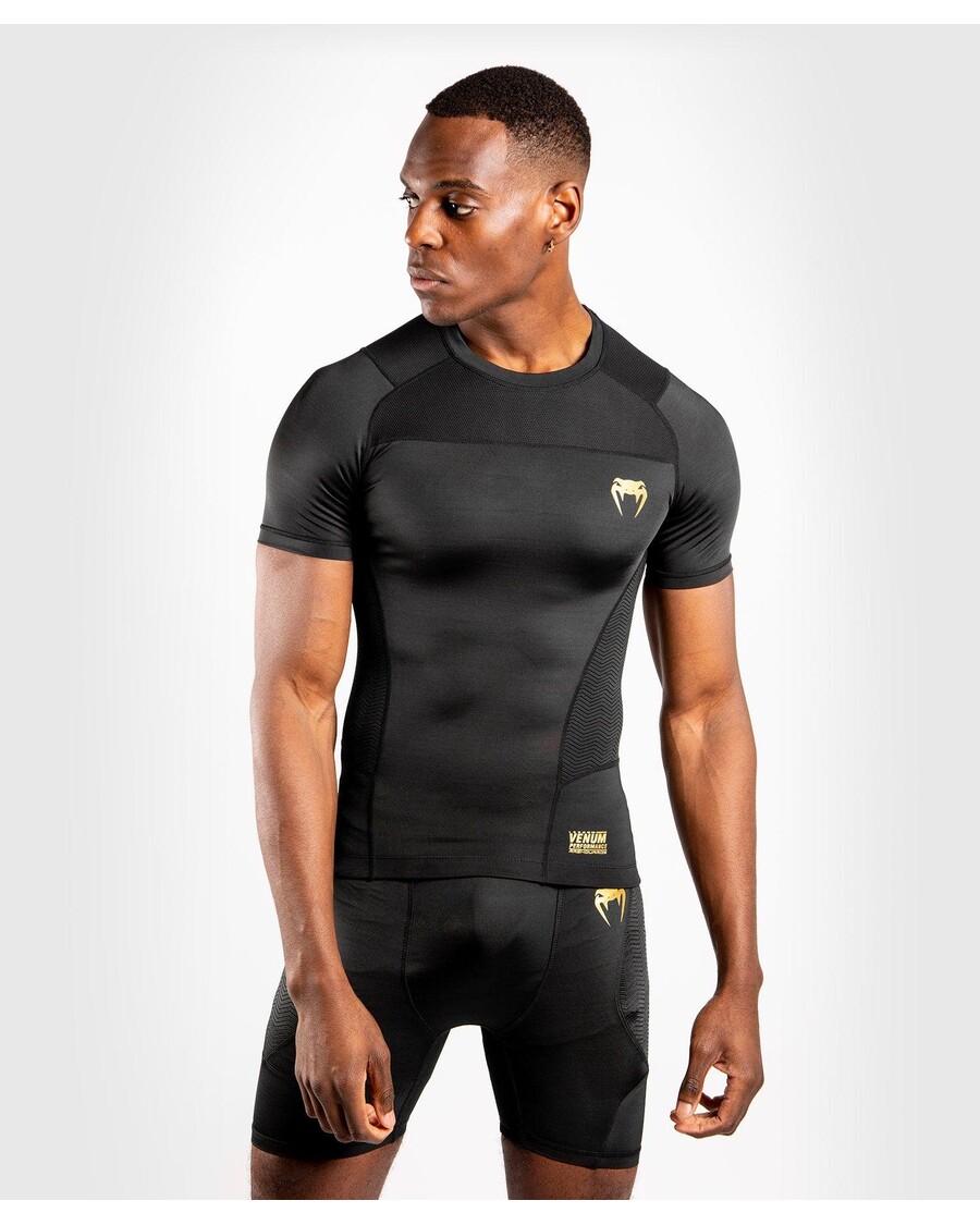 Venum G-Fit Rashguard - Short Sleeves - Black/Gold