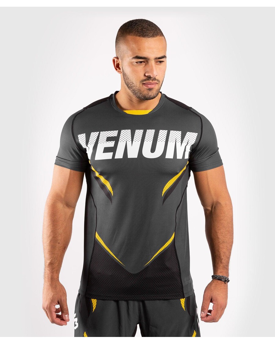 Venum ONE FC Impact Dry Tech T-Shirt - Grey/Yellow