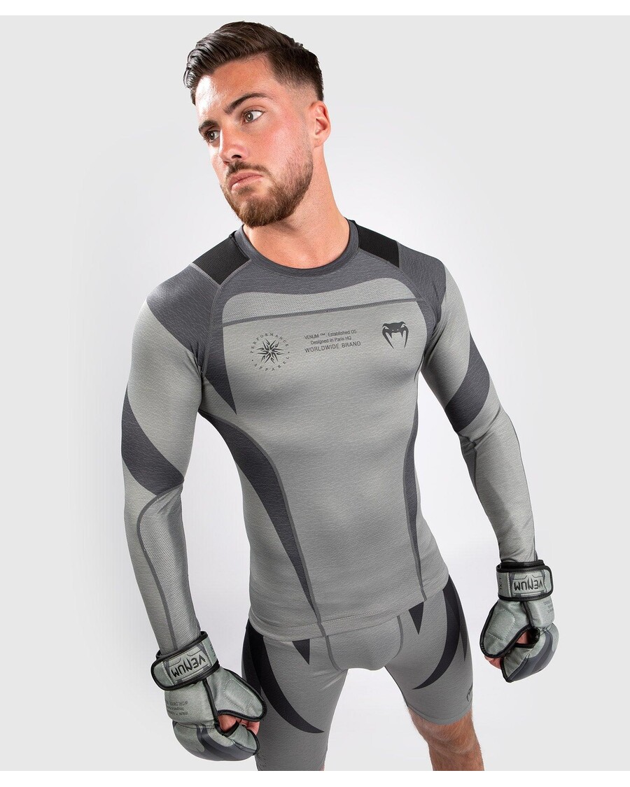 Venum Stone Rashguard - Long Sleeves  - Mineral Green