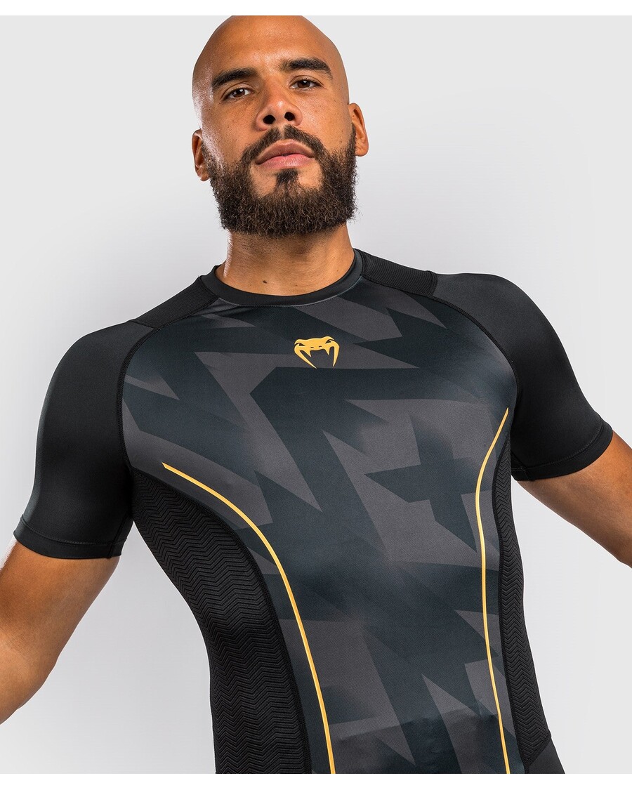 Venum Razor Rashguard Short Sleeves - Black/Gold