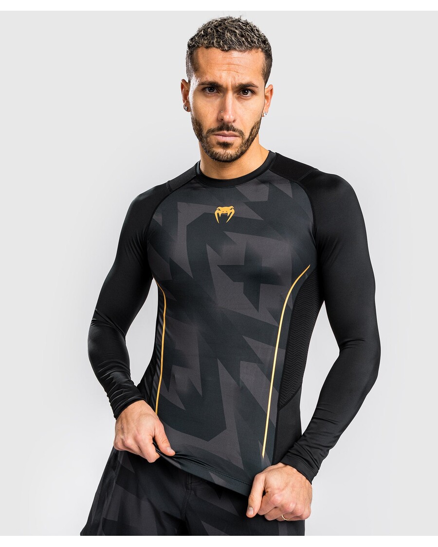 Venum Scheermes Rashguard Lange Mouwen - Zwart/goud