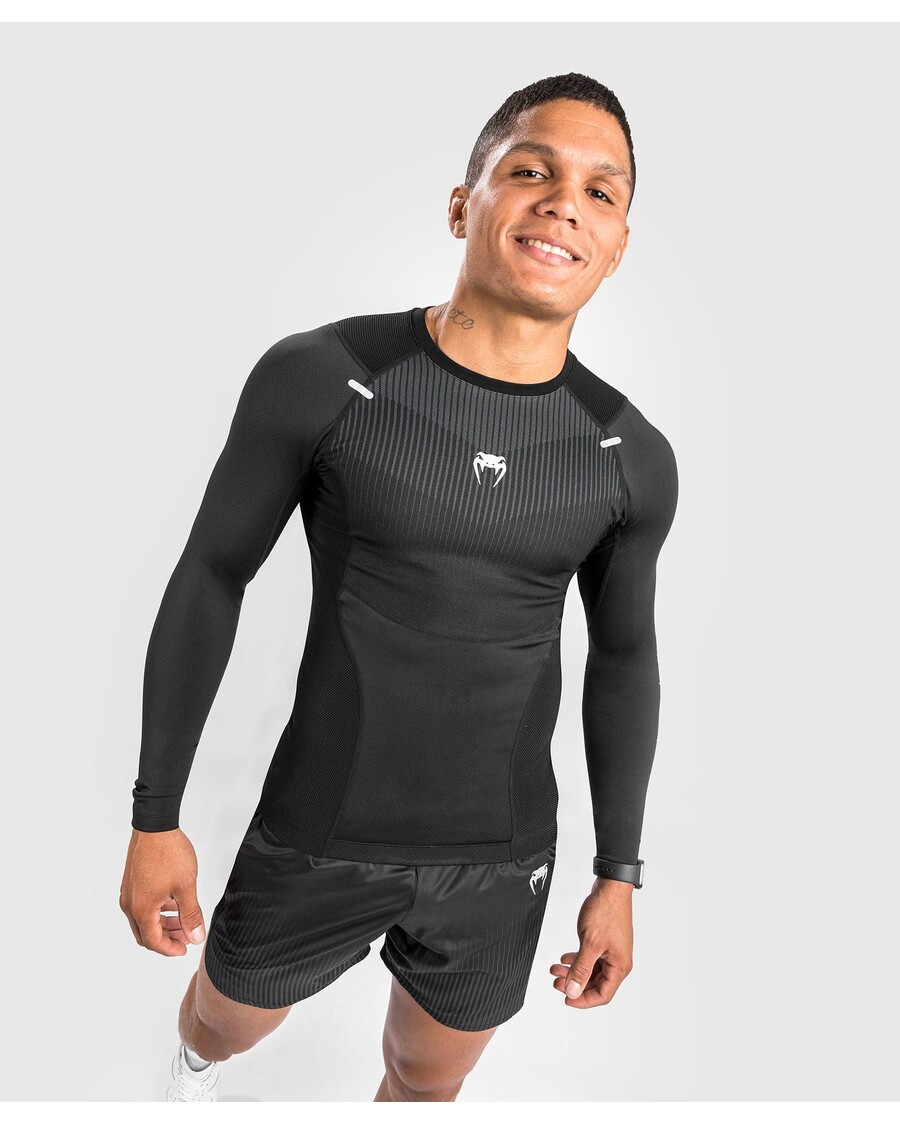 Venum Biomecha Rashguard Long Sleeves - Black/Grey