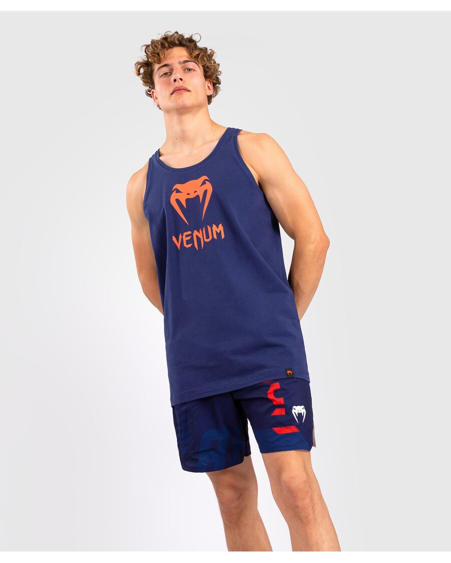 Venum Classic Tank Top - Navy Blue/Orange