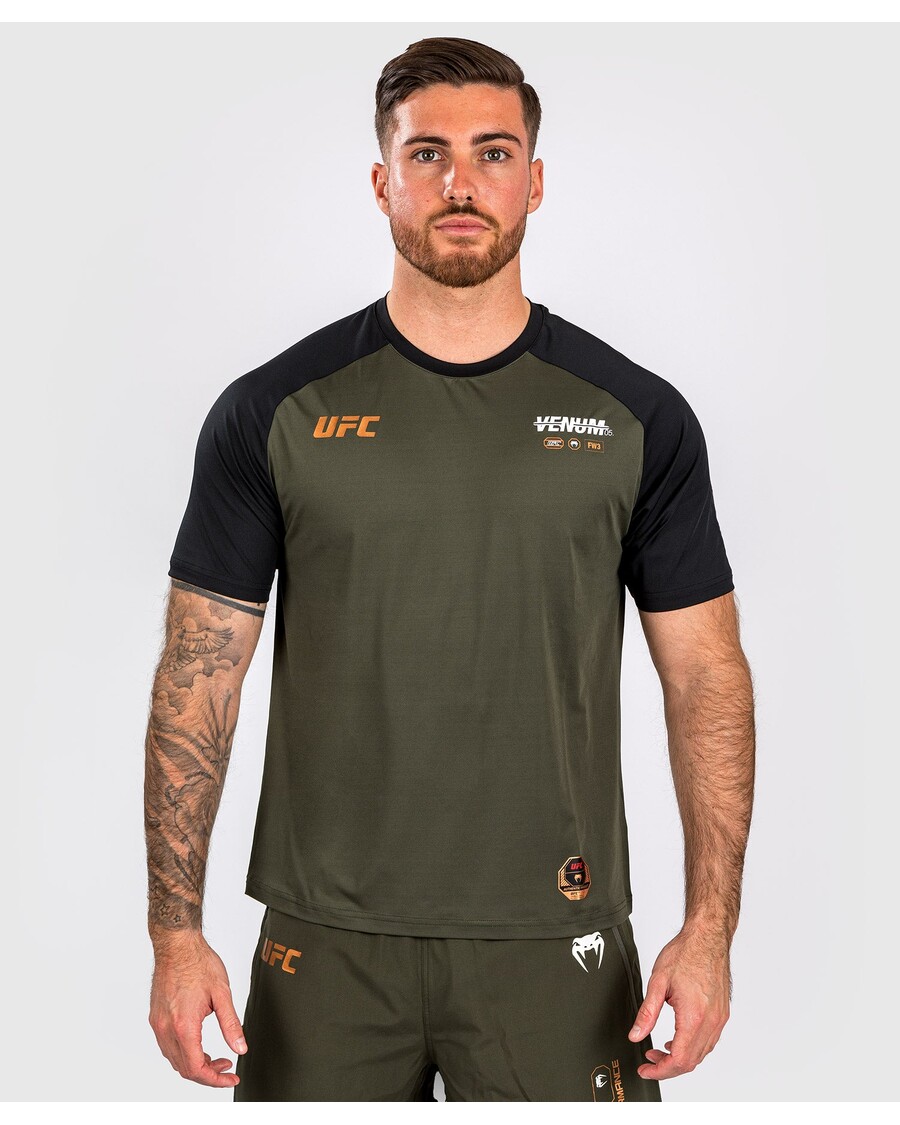 UFC Adrenaline by Venum Fight Week Men’s Dry-tech T-shirt - Khaki/Bronze