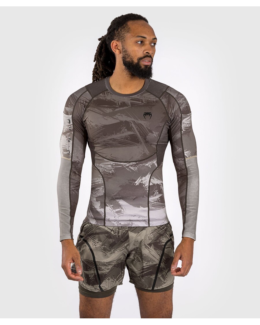 Venum Electron 3.0 Long Sleeve Rashguard - Sand