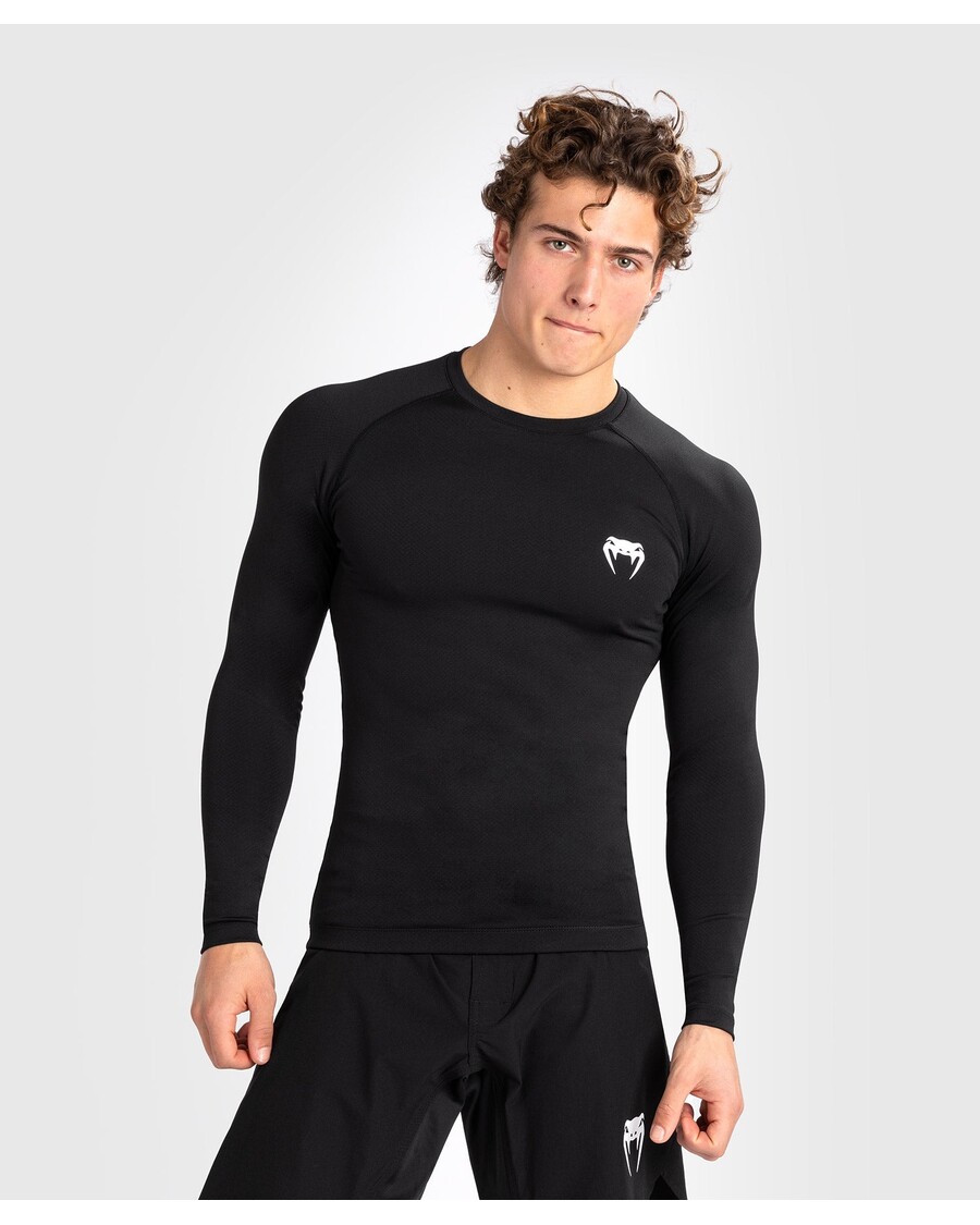 Venum Contender Men’s Long Sleeve Rashguard - Black/White