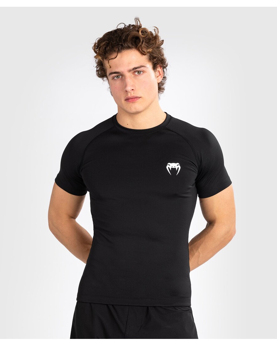 Venum Contender Men’s Short Sleeve Rashguard - Black/White