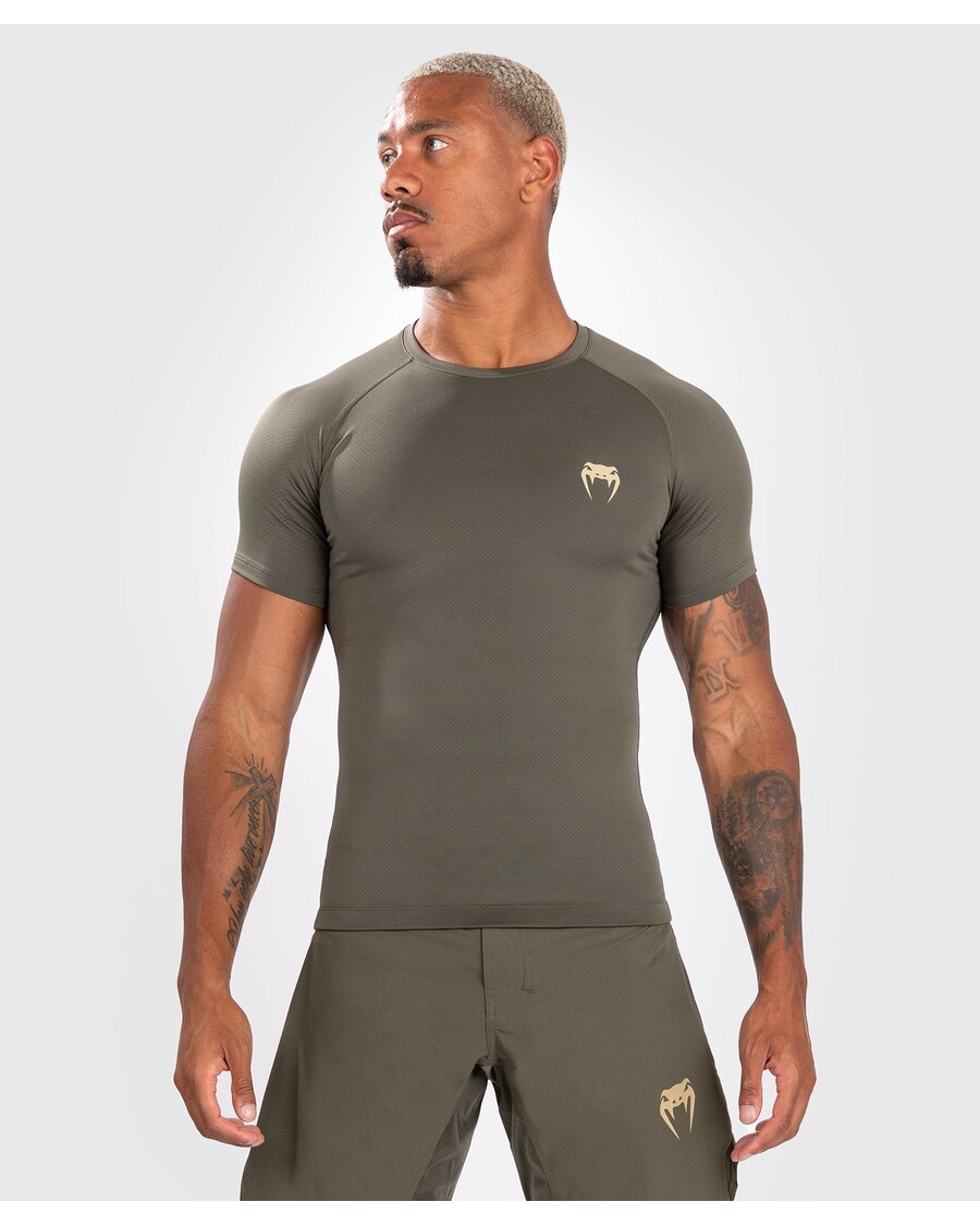 Venum Contender Men’s Short Sleeve Rashguard - Khaki