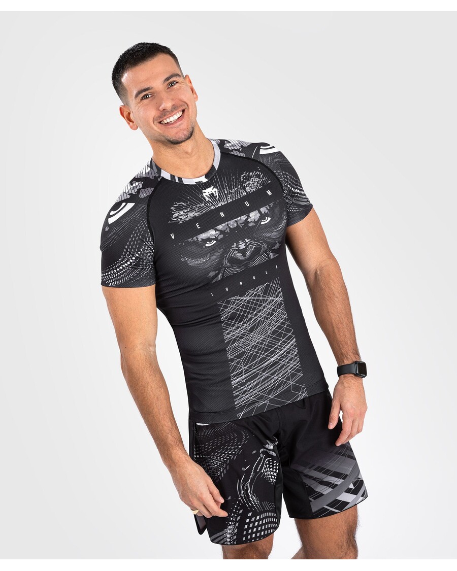 Venum Gorilla Jungle Rashguards Short Sleeves - Black/White