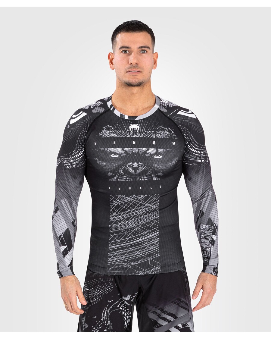 Venum Gorilla Jungle Rashguards Long Sleeves - Black/White