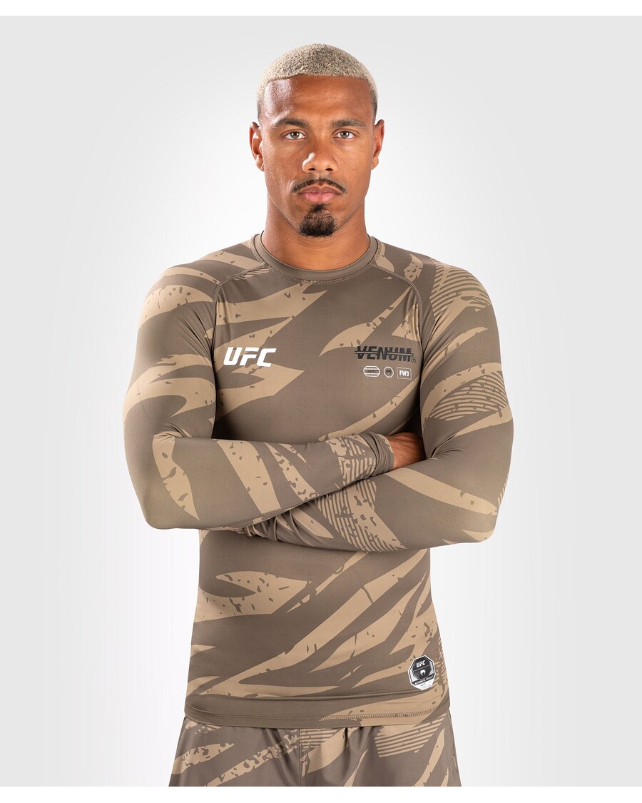 UFC Adrenaline by Venum Fight Week Performance Long Sleeve Rashguard - Desert Camo