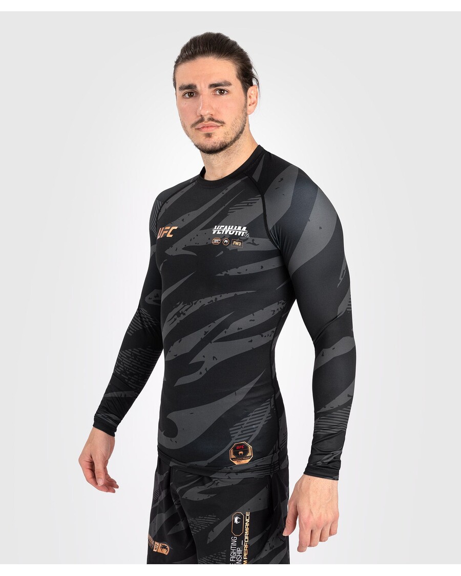 UFC Adrenaline by Venum Fight Week Performance Long Sleeve Rashguard - Urban Camo