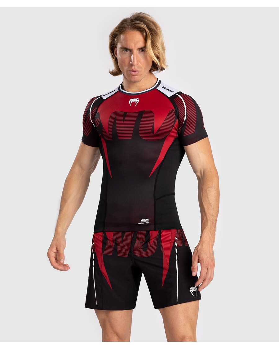 Venum Adrenaline Men's Short Sleeve Rashguard - Red