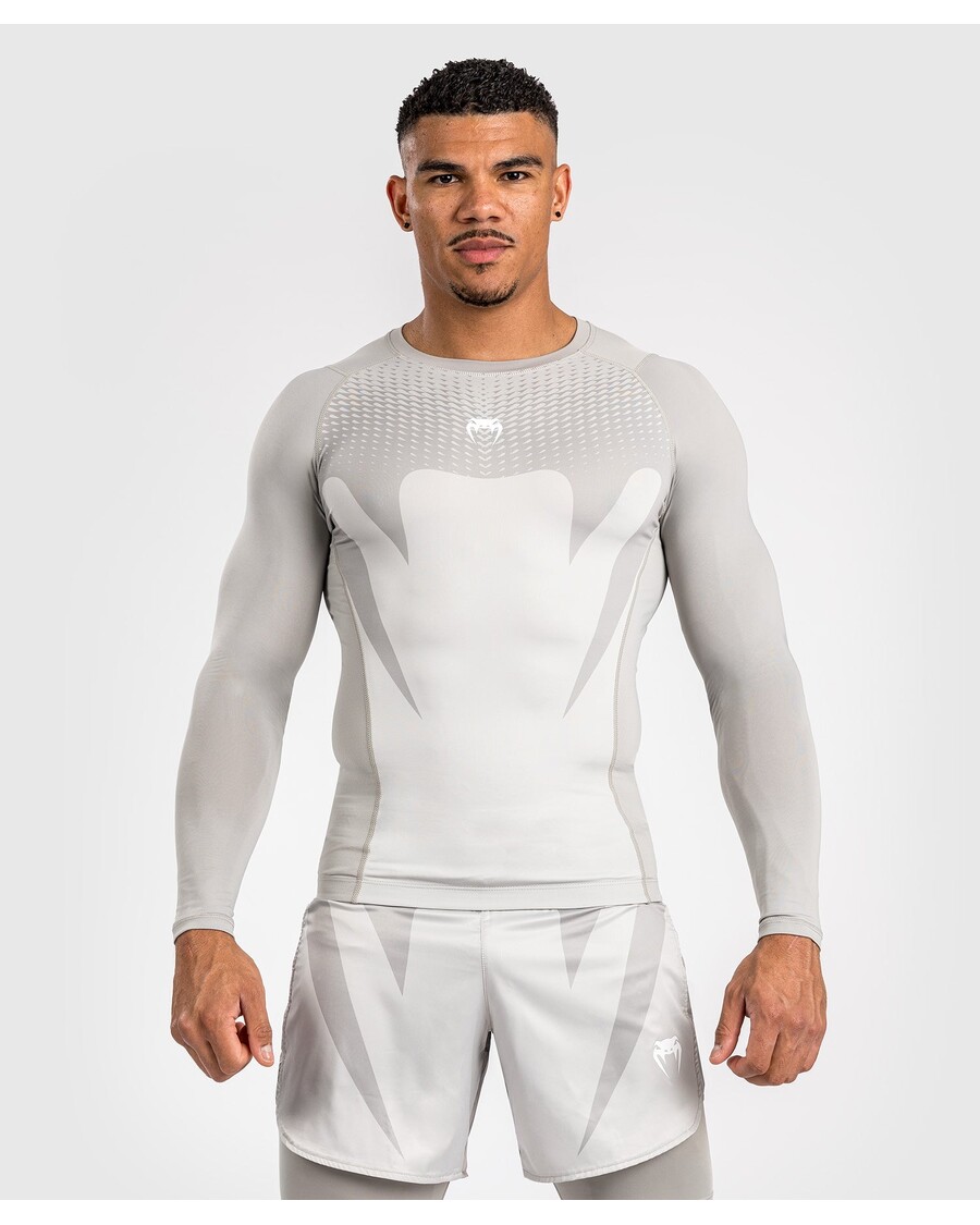 Venum Attack Men's Long Sleeve Rashguard - Sand