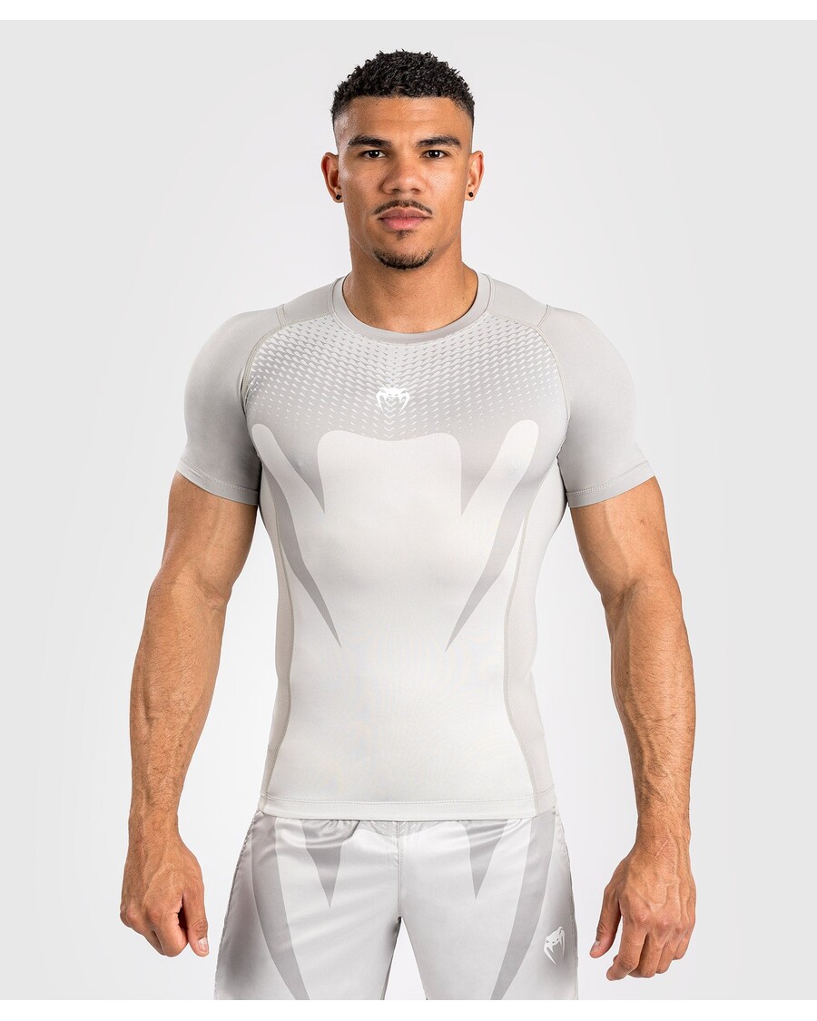 Venum Attack Men's Short Sleeve Rashguard - Sand