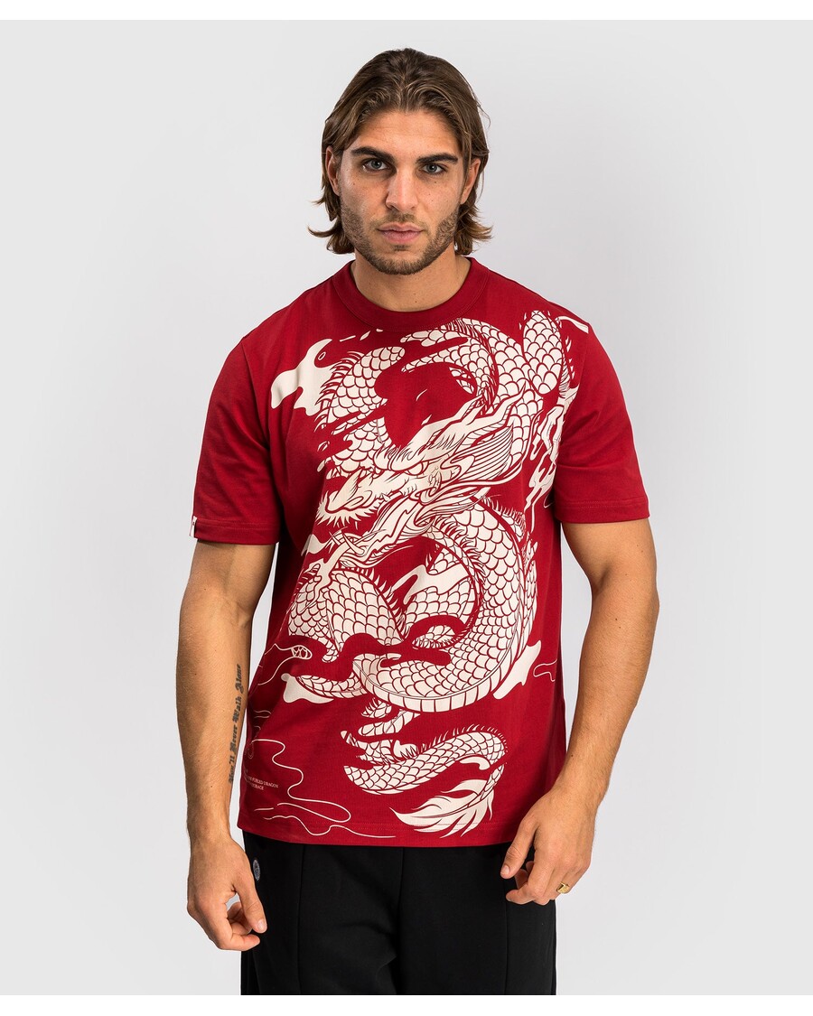 Venum Dragon’s Flight Men’s T-Shirt - Cherry Red/Cream White