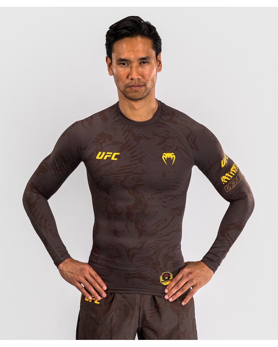 UFC Fusion by Venum Fight Week Men’s Performance Long Sleeve Rashguard - Earthen Brown