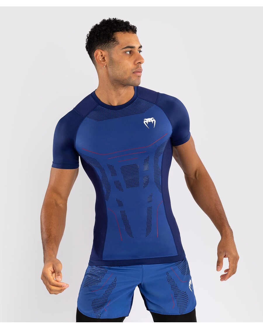 Venum Technical 3.0 Short Sleeve Rashguard - Night Blue