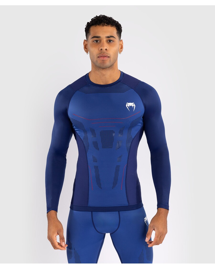 Venum Technical 3.0 Long Sleeve Rashguard - Night Blue