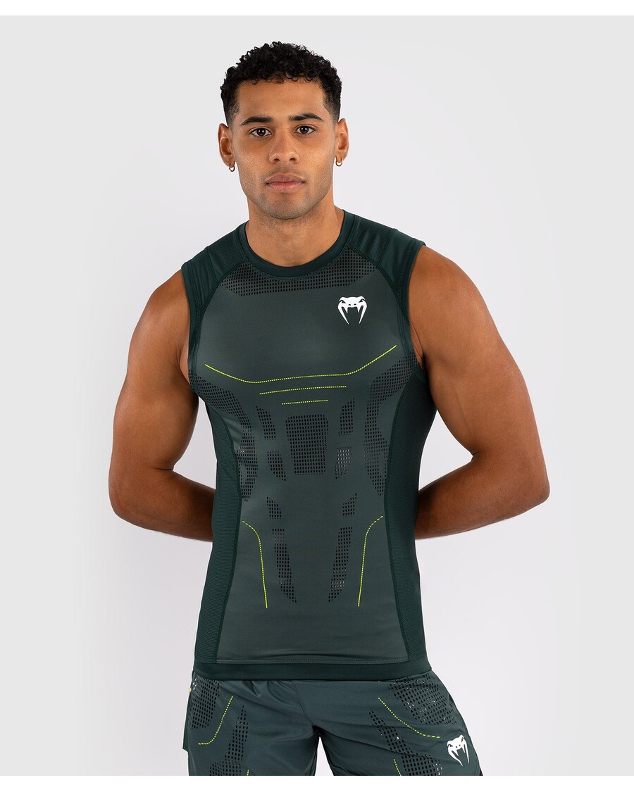 Venum Technical 3.0 Sleeveless Rashguard - Forest Green