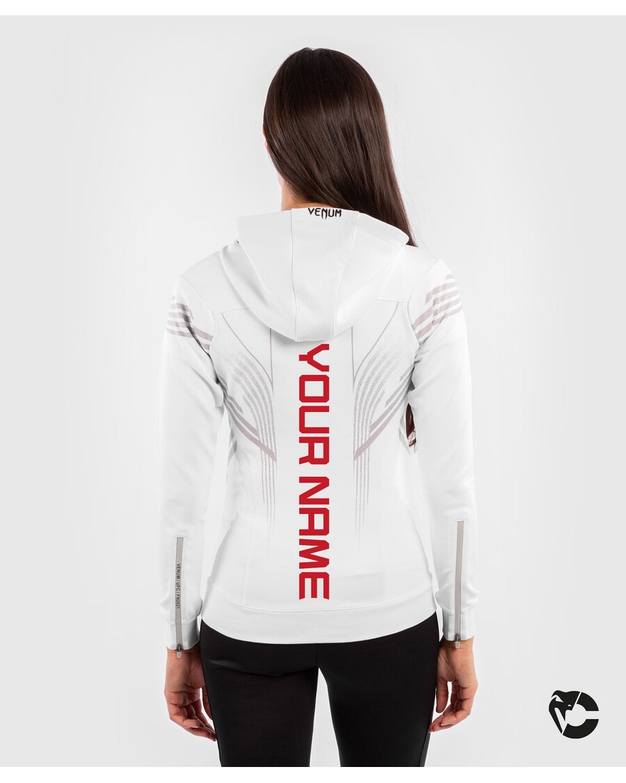 UFC Venum Personalized Authentic Fight Night Women's Walkout Hoodie - White