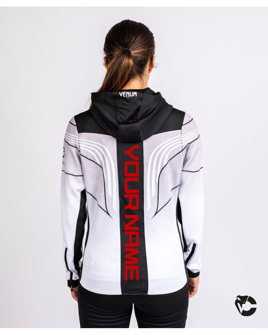 UFC Venum Personalized Authentic Fight Night 2.0 Women's Walkout Hoodie - White