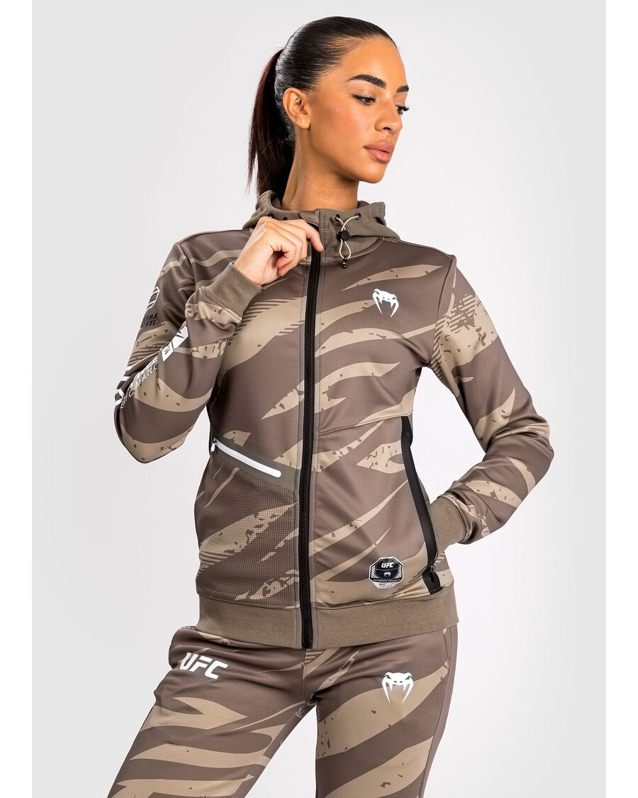 UFC Adrenaline by Venum Fight Week Women’s Zip Hoodie - Desert Camo