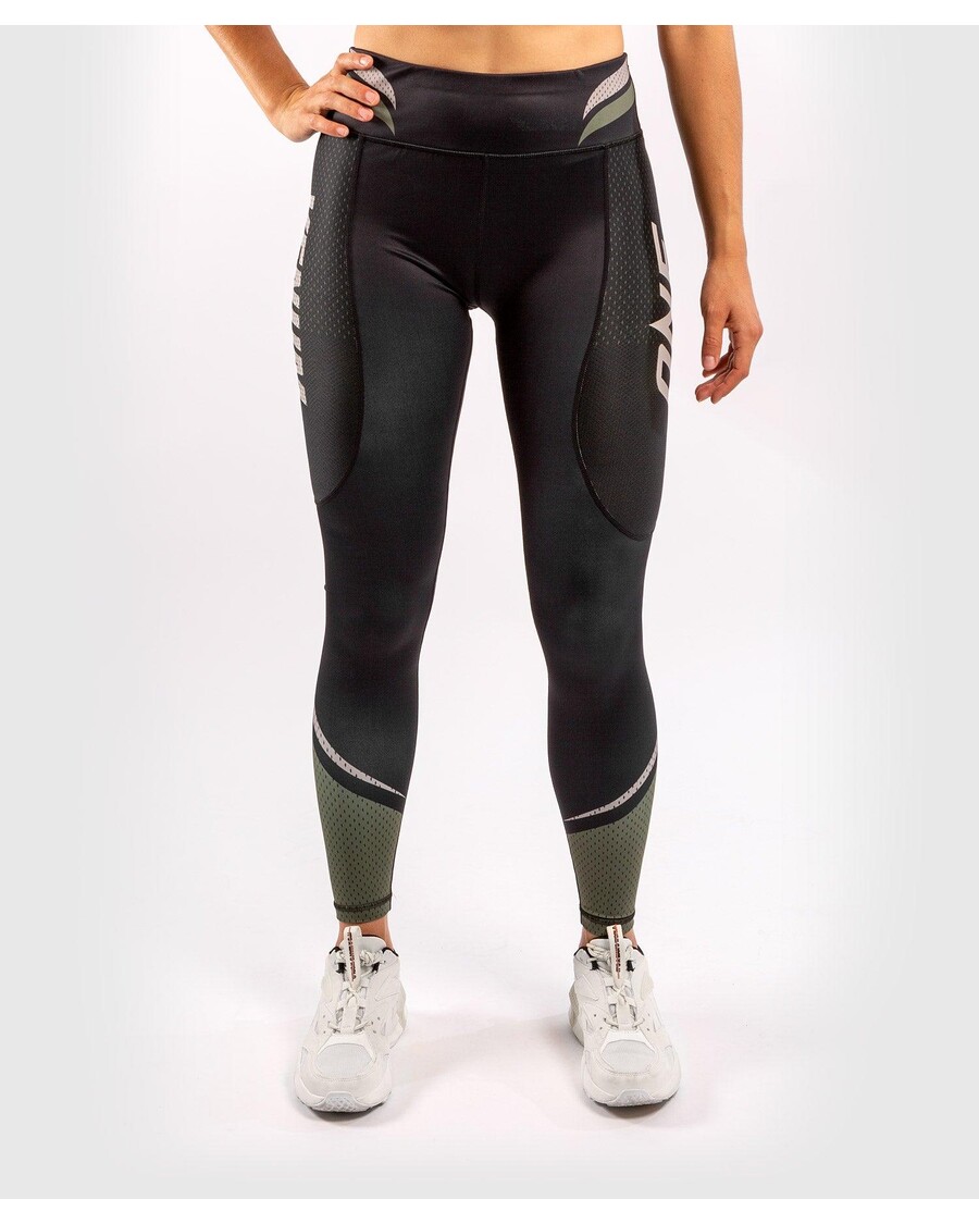 Venum ONE FC Impact Leggings - for women - Black/Khaki