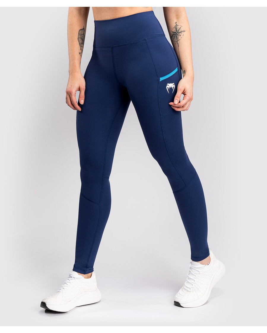 Venum X Topprangerte Originale Leggings I Full Lengde For Kvinner - Marineblå