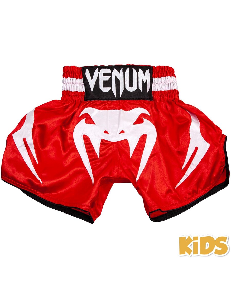 Venum Bangkok Inferno Kids Muay Thai Shorts - Red/White