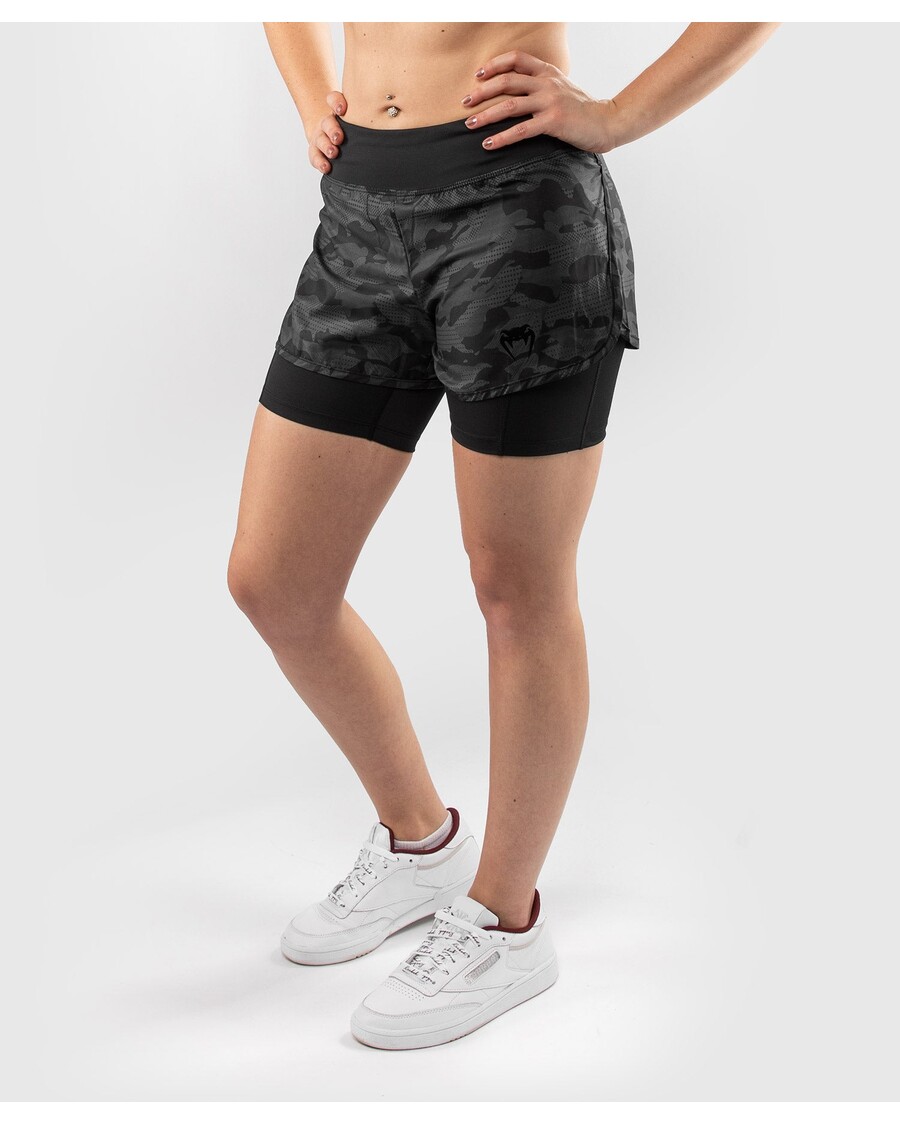 Venum Defender Hybrid Compression Short - Black/Black