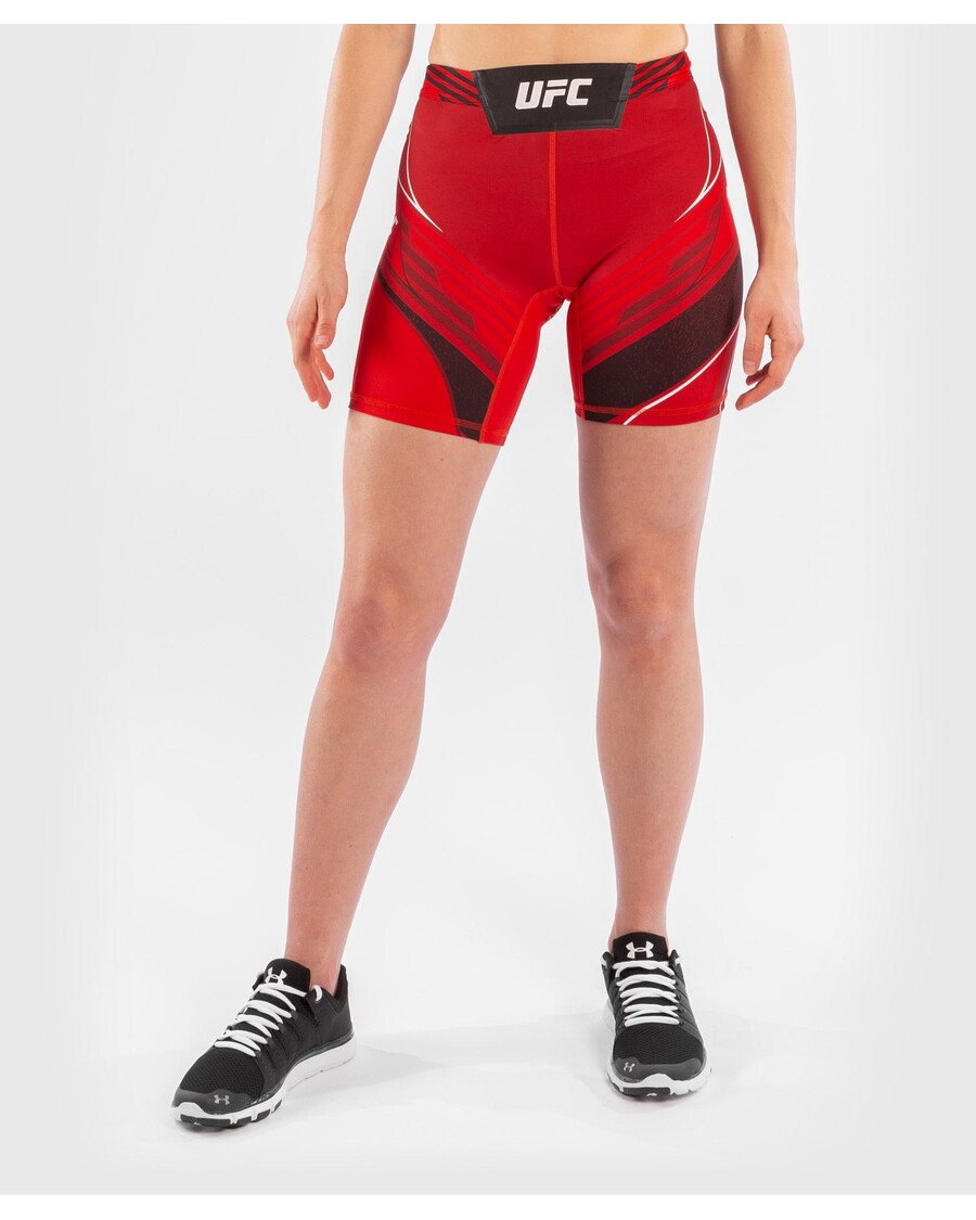 UFC Venum Authentic Fight Night Women's Vale Tudo Shorts - Long Fit - Red