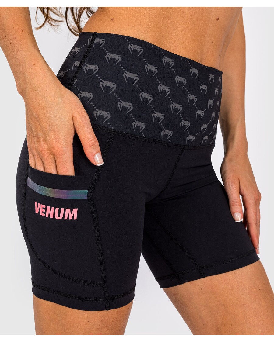 Venum Monogram Compression Shorts - For Women - Black/Pink Gold